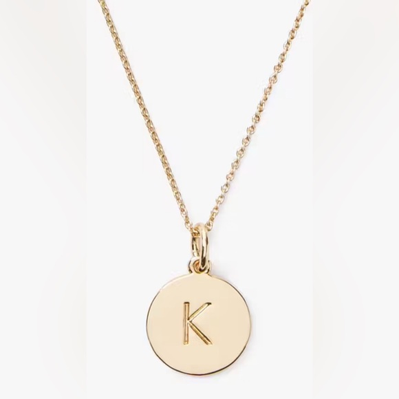 Kate Spade Mini Initial Pendant Necklace, K, NWT - Picture 1 of 5